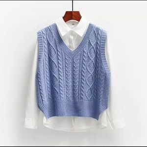 Powder Blue Sweater Vest
